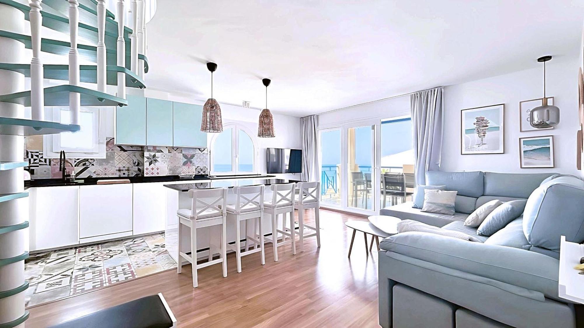 Апартаменты Atico De Albaida Duplex Frente Al Mar Морче Экстерьер фото